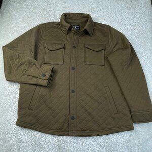 Dakine Quilted Button Front Shirt Jacket Brown Mens XL